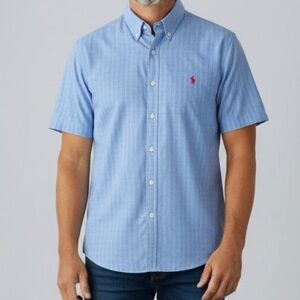 US POLO ASSN Blue Checkered Men's Shirt